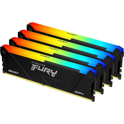 Оперативная память Kingston FURY Beast RGB 4x8ГБ DDR4 3200 МГц KF432C16BB2AK4/32