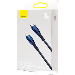 Кабель Baseus Glimmer Series USB Type-C - Lightning (2 м, синий)