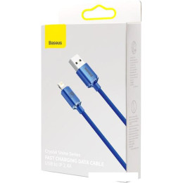 Кабель Baseus Crystal Shine USB Type-A - Lightning (1.2 м, синий)