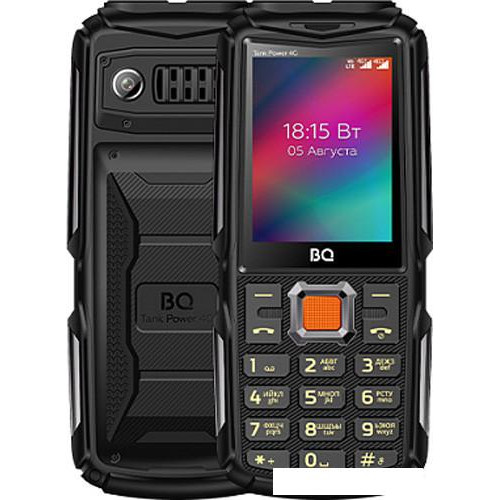 Кнопочный телефон BQ BQ-2410L Tank Power 4G (черный)