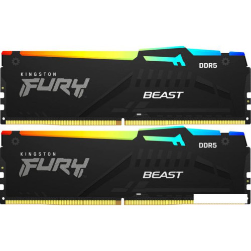 Оперативная память Kingston FURY Beast RGB 2x32ГБ DDR5 6000 МГц KF560C30BBAK2-64