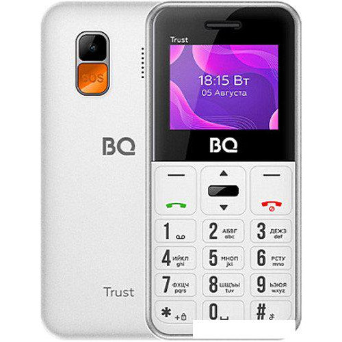 Кнопочный телефон BQ BQ-1866 Trust (белый)