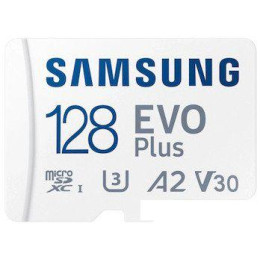 Карта памяти Samsung EVO Plus 2024 microSDXC 128GB (с адаптером)