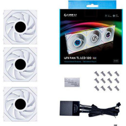 Набор вентиляторов Lian Li Uni Fan TL LCD 120 Triple Pack G99.12TLLCD3W.00