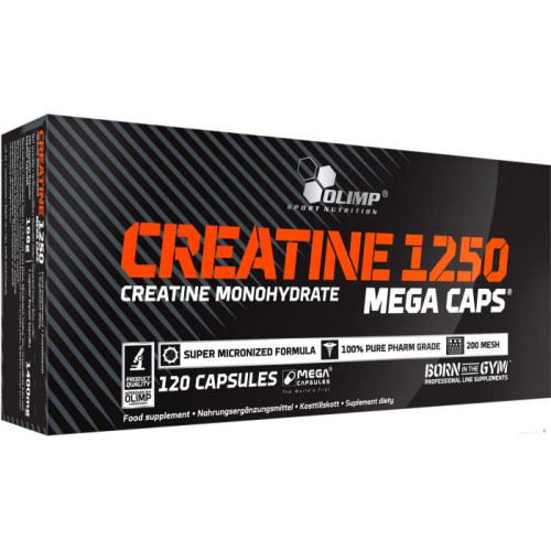 Моногидрат креатина Olimp Creatine 1250 Mega Caps (120 капсул)