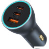 Автомобильное зарядное Baseus Golden Contactor Pro GaN Fast Charging Car Charger U+2C 65W C00035202841-00 (серый)