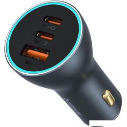 Автомобильное зарядное Baseus Golden Contactor Pro GaN Fast Charging Car Charger U+2C 65W C00035202841-00 (серый)