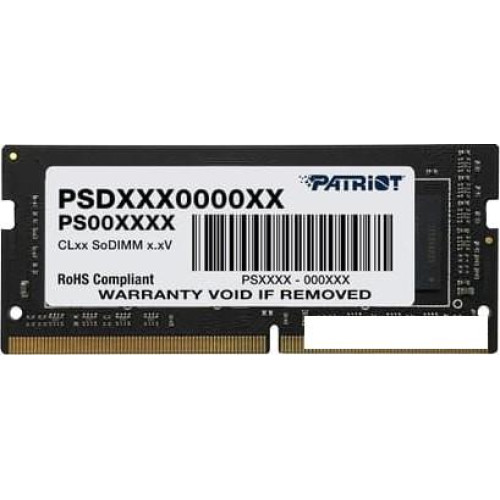 Оперативная память Patriot 8GB DDR4 SODIMM PC4-21300 PSD48G26662S