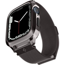 Ремешок Spigen Metal Fit Pro для Apple Watch (45/44 мм) (темно-серый)