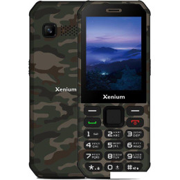 Кнопочный телефон Xenium X300 (зеленый камуфляж)