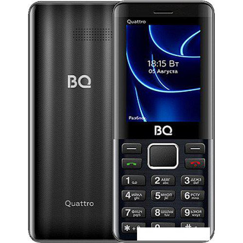 Кнопочный телефон BQ BQ-2453 Quattro (черный)