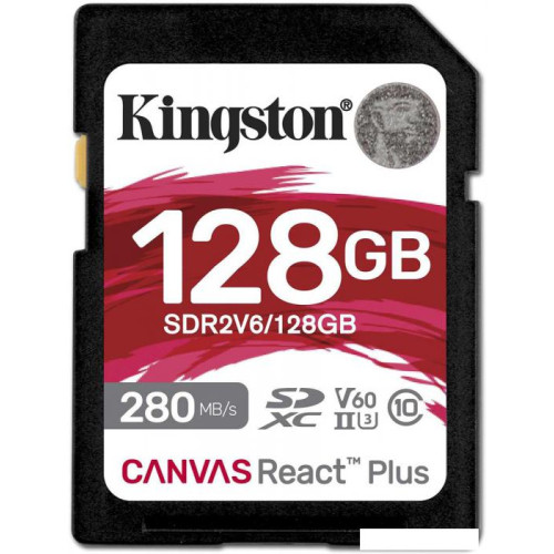 Карта памяти Kingston Canvas React Plus V60 SDXC 128GB