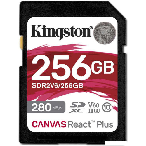 Карта памяти Kingston Canvas React Plus V60 SDXC 256GB