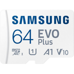 Карта памяти Samsung EVO Plus 2024 microSDXC 64GB (с адаптером)