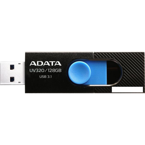 USB Flash ADATA UV320 128GB (черный/голубой)