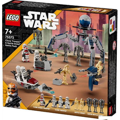 Конструктор LEGO Star Wars 75372 Боевой набор Клон-солдат и боевой дроид