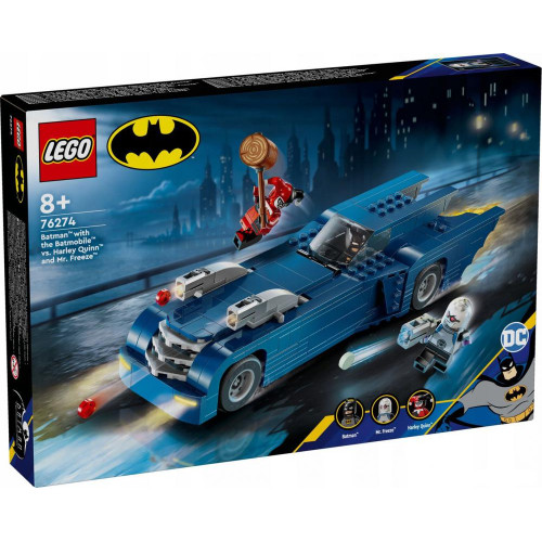 Конструктор LEGO Batman 76274 Бэтмен на Бэтмобиле против Харли Квинн и Мистера Фриза