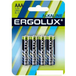 Батарейка Ergolux Alkaline LR03 AAA 4 шт