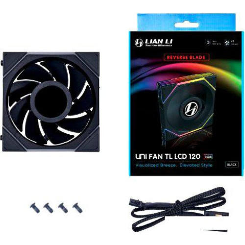 Вентилятор для корпуса Lian Li Uni Fan TL LCD 120 Reverse G99.12RTLLCD1W.00