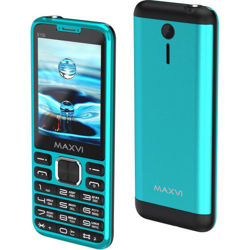 Кнопочный телефон Maxvi X10i (аква)