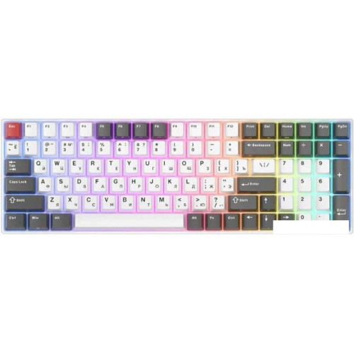 Клавиатура Royal Kludge RK100 RGB (белый/серый, RK Red)