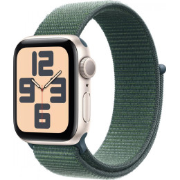 Умные часы Apple Watch SE 2 40 мм (алюминиевый корпус, звездный свет/зеленый, нейлоновый ремешок)