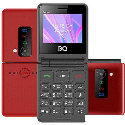 Кнопочный телефон BQ BQ-2456 Pocket (красный)