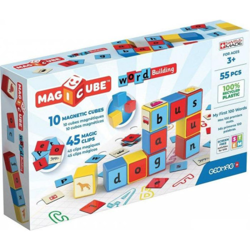Развивающая игра Geomag Магнитные кубики собираем слова латинский алфавит GM258