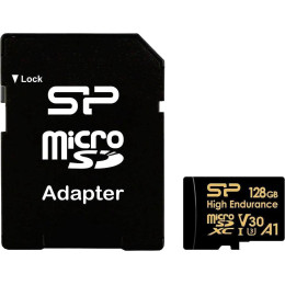 Карта памяти Silicon-Power Golden Series High Endurance microSDXC SP128GBSTXDV3V1HSP 128GB (с адаптером)