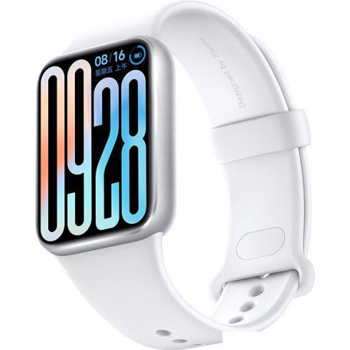 Фитнес-браслет Xiaomi Smart Band 9 Pro M2401B1 (серебристый, с белым силиконовым ремешком, международная версия)