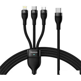 Кабель Baseus Flash Series II USB Type-C - Lightning/USB Type-C/microUSB (1.5 м, черный)