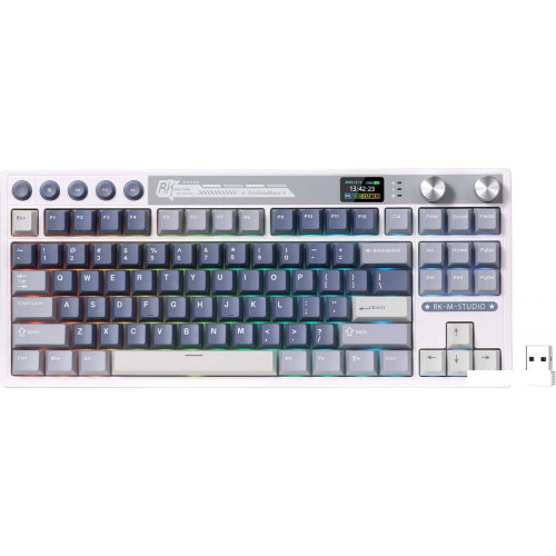 Клавиатура Royal Kludge M87 RGB Ocean Blue (RK Cream)