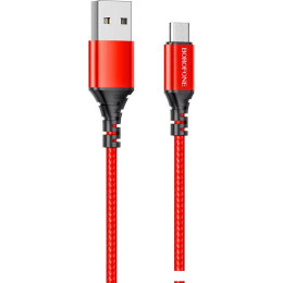 Кабель Borofone BX54 Ultra Bright USB Type-A - microUSB (1 м, красный)