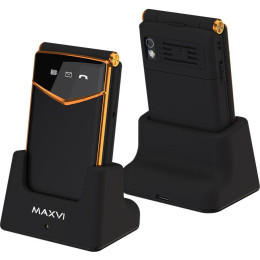 Телефон Maxvi E11ds (черный/золотистый)