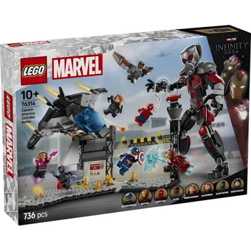Конструктор LEGO 76314 Капитан Америка: Битва во время гражданской войны