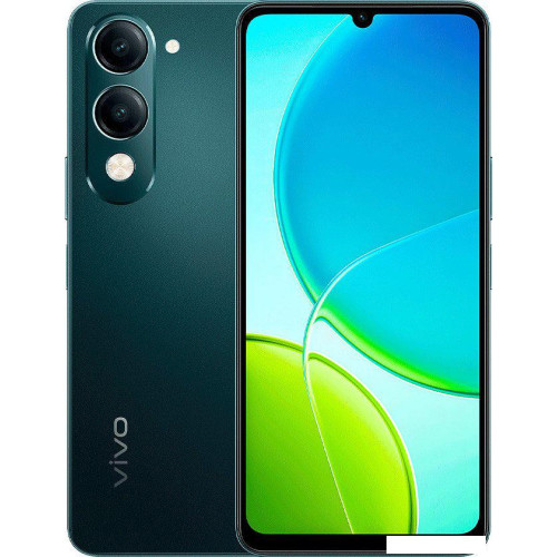 Телефон Vivo Y04 4GB/128GB международная версия (малахитовый черный)