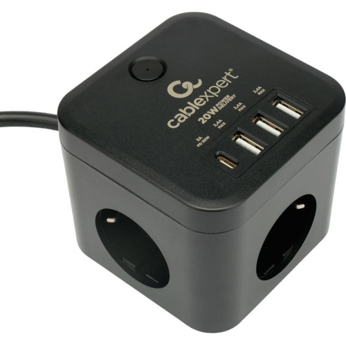 Сетевой фильтр Cablexpert CUBE-3-CU3-B-1.5