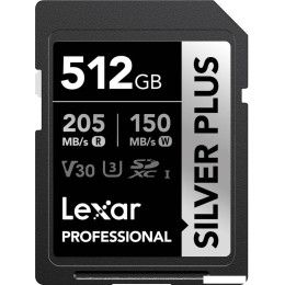Карта памяти Lexar Professional SILVER PLUS SDXC LSDSIPL512G-BNNNG 512GB