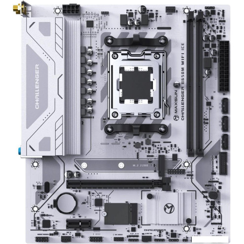 Материнская плата Maxsun Challenger B650M WiFi Ice