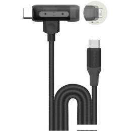 Кабель Momax DL56D 1-Link Flow Duo USB Type-C - Lightning/USB Type-C (1.5 м, черный)
