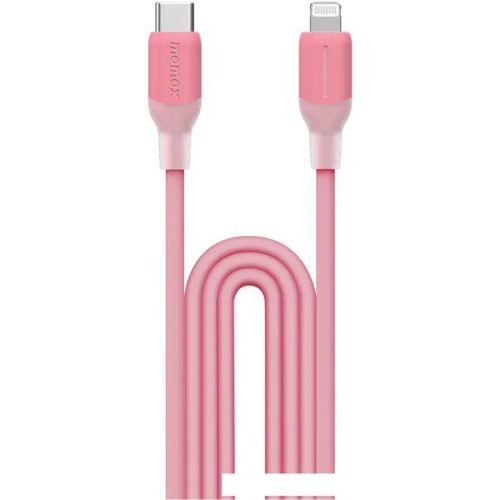 Кабель Momax DL53P 1-Link Flow LC USB Type-C - Lightning (1.2 м, розовый)