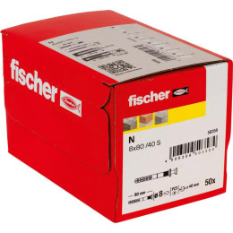 Дюбель-гвоздь Fischer N 8 x 80/40 S 50358 (50 шт)