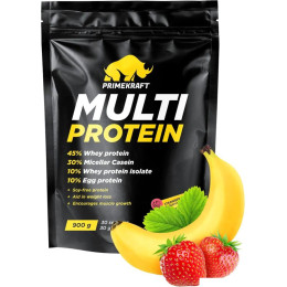 Протеин комплексный Prime Kraft Multi Protein (900г, клубника/банан)
