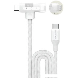 Кабель Momax DL56W 1-Link Flow Duo USB Type-C - Lightning/USB Type-C (1.5 м, белый)