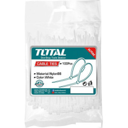 Стяжка для кабеля Total THTCT10201 (100 шт)