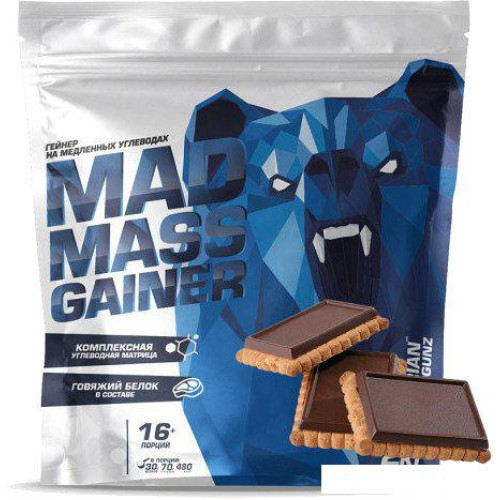 Гейнер Siberian Nutrogunz Mad Mass Gainer MG019 (2000 г, шоколадное печенье)
