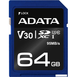 Карта памяти ADATA Premier Pro ASDX64GUI3V30S-R SDXC 64GB