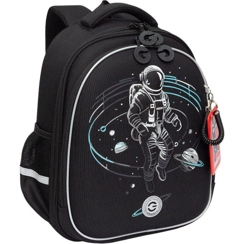 Школьный рюкзак Grizzly RAz-587-6 (черный/серый)