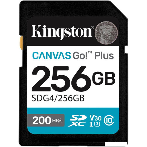 Карта памяти Kingston Canvas Go! Plus SDXC 256GB SDG4/256GB