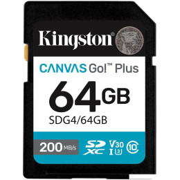 Карта памяти Kingston Canvas Go! Plus SDXC 64GB SDG4/64GB